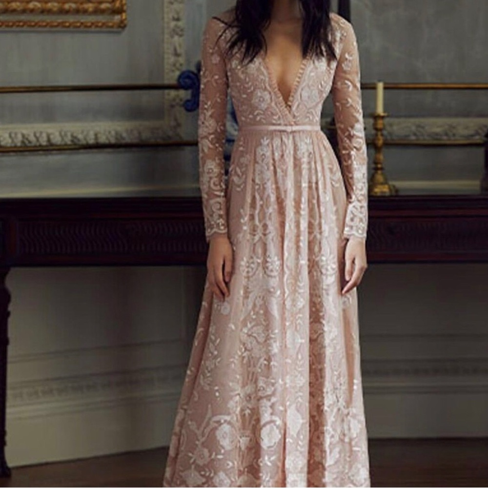 Needle & Thread Eleanor Embroidered Tulle Gown NWT | Formal Maxi Dress US 4